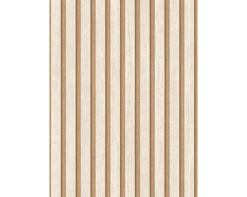Behang met houten plankenmotief