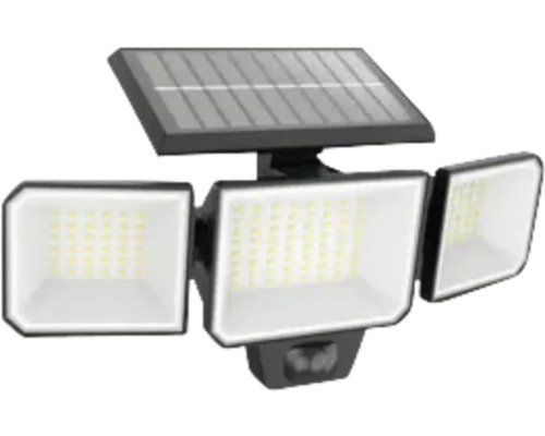 Solarlamp met drie LED-spots en bewegingssensor