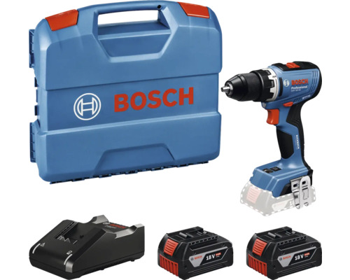 BOSCH Professional Accu schroefboormachine GSR 18V-65 (incl. 2x accu 18V/4,0Ah en lader, met L-BOXX) Accuboormachine set met twee accu''s, oplader en transportkoffer