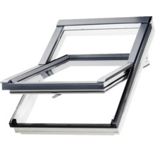 Geopend dakraam met frame