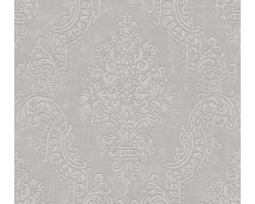 A.S. CRÉATION Vliesbehang 39765-6 Pure Elegance ornament beige grijs Behang met reliëf en sierpatroon