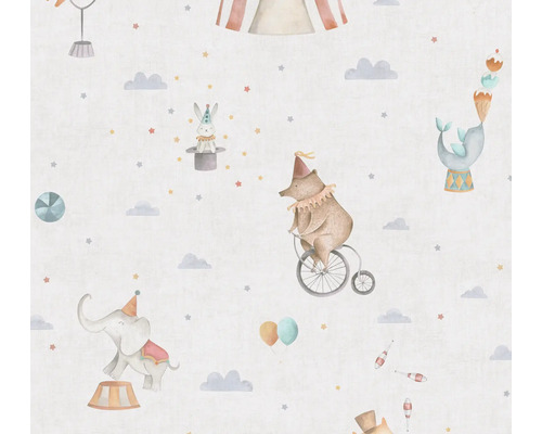 A.S. CRÉATION Vliesbehang 77148-1 Lilly & Luis circus bunt Behang met circusmotieven en dieren