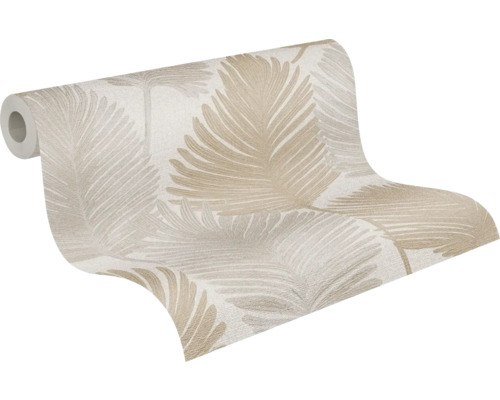 Rol behang met bladerpatroon
