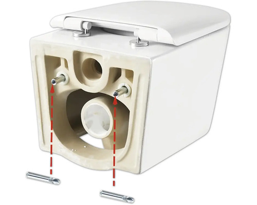 Wandcloset met installatie-elementen