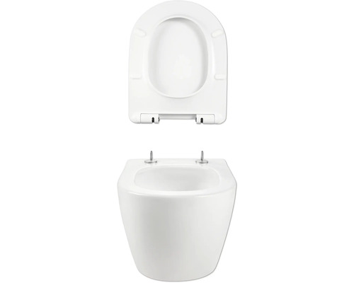 Witte wandcloset diepspoeltoilet met toiletzitting