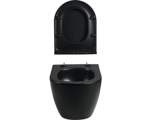 Wandhangend toilet met toiletzitting