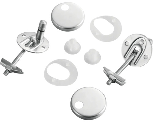 Toiletbril bevestigingsset met schroeven en afdekkingen