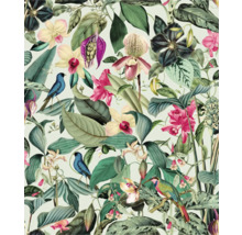 Tropisch patroon met bloemen en vogels