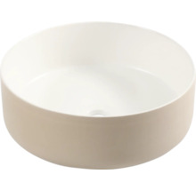 DIFFERNZ Waskom keramiek Mira beige/wit 36 x 12 cm