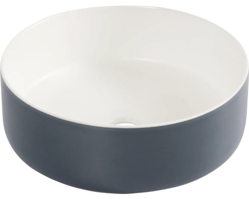 DIFFERNZ Waskom keramiek Mira blauw/wit 36 x 12 cm