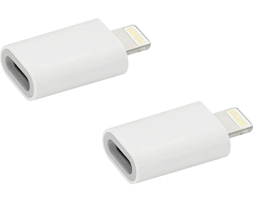 BLEIL USB adapter 8-pin naar USB-C, 2 stuks Twee USB-C naar Lightning adapters
