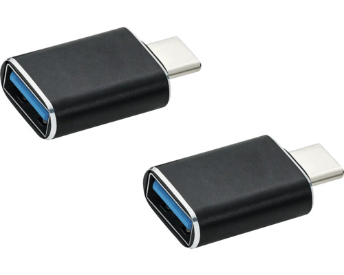 BLEIL USB adapter USB-C naar USB-A, 2 stuks Twee USB-C naar USB-A adapters