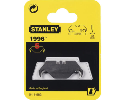 Stanley 1996 haakmessen, 5 stuks