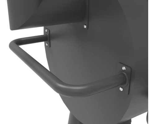 Detailopname van een barbecuekar met handgreep