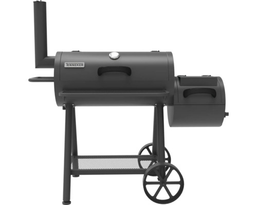 Tenneker houtskoolbarbecue met rooktoren en opbergruimte