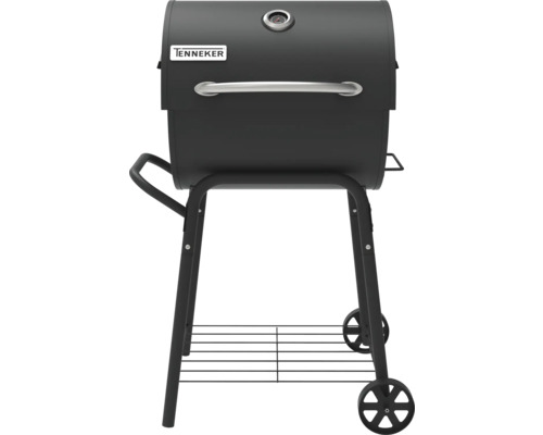 Tenneker Logo barbecue op wielen met thermometer en plank