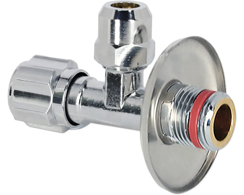 Hoekstopkraan met rozet voor sanitair gebruik