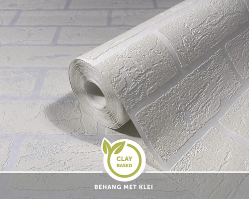 Rol behang met baksteenmotief