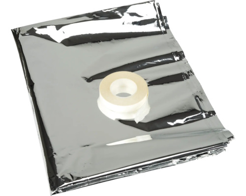 Reddingsdeken met plakband