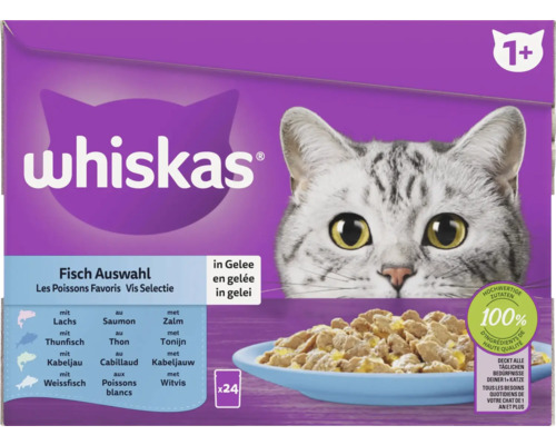 WHISKAS Vis Selectie in Gelei 1+ 24 x 85 g