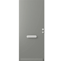 Voordeur met brievenbus, deurknop en sleutelgat