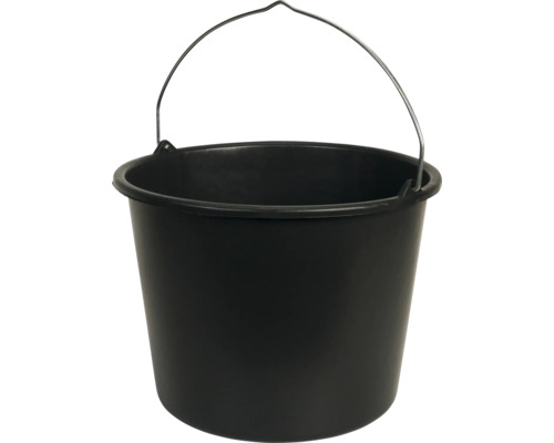 Kunststof emmer met metalen handvat