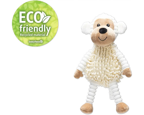 Milieuvriendelijk hondenspeelgoed schaap van gerecycled materiaal