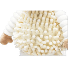 Detail van een knuffeldier met een zachte textuur