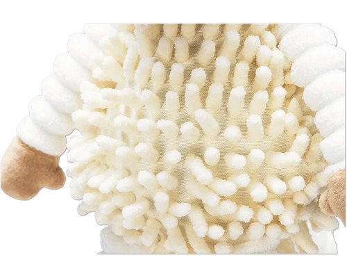 Detail van een knuffeldier met een zachte textuur