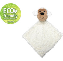 Knuffeldier met hanger van gerecycled materiaal