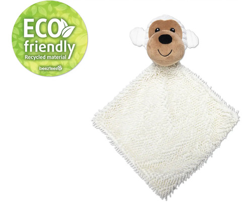 Knuffeldier met hanger van gerecycled materiaal