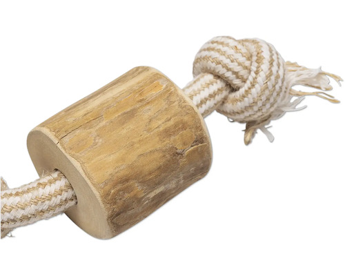 Hondenspeelgoed van hout en touw