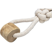 Hondenspeelgoed van katoenen touw en hout