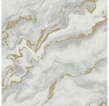 Behang met marmerpatroon en gouden accenten
