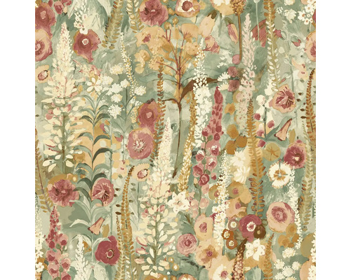 Behang met bloemmotief