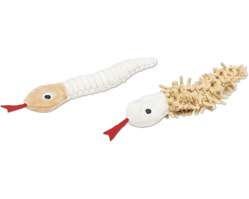 Twee speelgoedslangen voor huisdieren