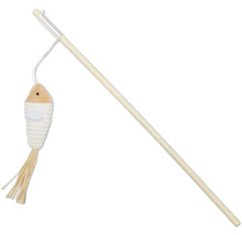 Katvissenhengel met visspeeltje van hout