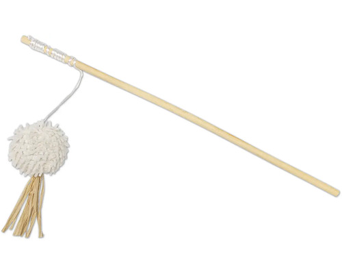 Kathenhengel met pompon en houten stok
