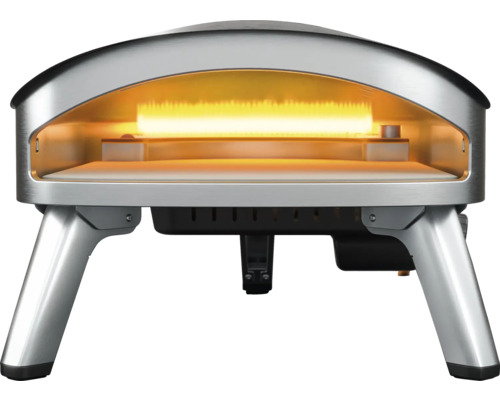 Pizzaoven van roestvrij staal met stenen plaat en gasbrander