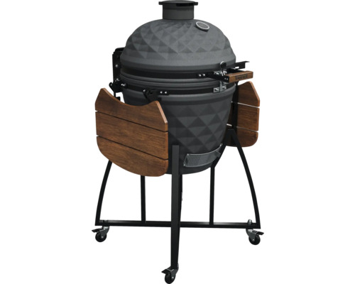 Keramische barbecue met bijzettafels en wielen