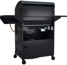 Gasbarbecue met zijplanken en opbergruimte op wielen