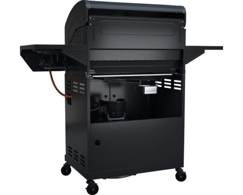 Gasbarbecue met zijplanken en opbergruimte op wielen