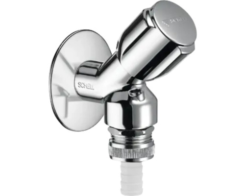 Hoekstopkraan met slangaansluiting