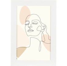 Ingelijste afbeelding met vrouwengezicht in lijntekening