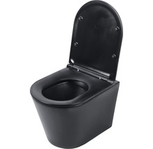 Spoelrandloos toilet Rimless incl. softclose wc-bril met quick-release zwart-thumb-0