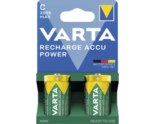 Varta Recharge Accu Power C batterij, 3000 mAh, verpakking van twee