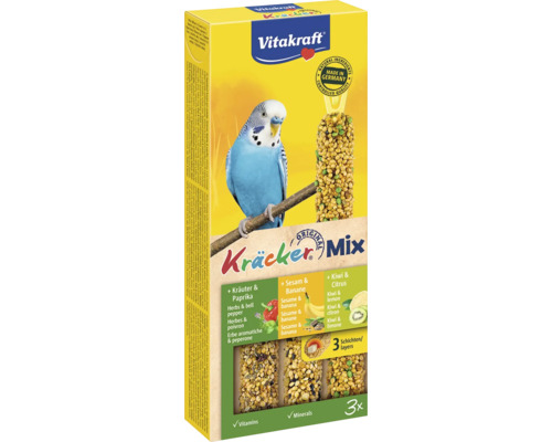 Vitakraft Kräcker Mix voor grasparkieten, 3 stuks