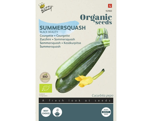 Biologische zomerpompoen zaden verpakking