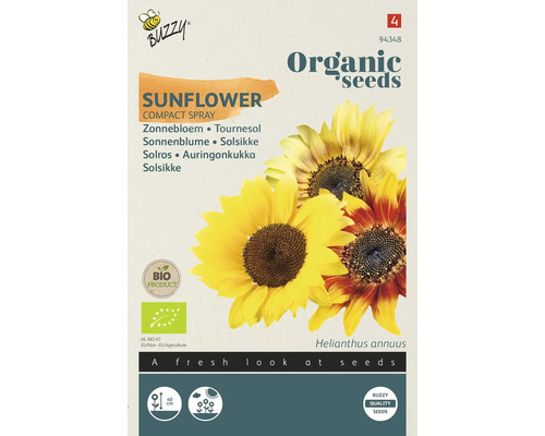 Verpakking biologische zonnebloemzaden