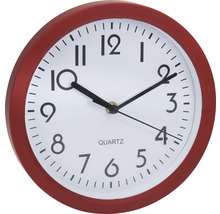 Wandklok basic geluidsarm rood ø 23 cm